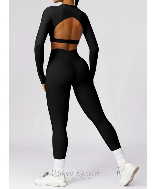 Жіночий спортивний комплект Leggings + Crop top model 55